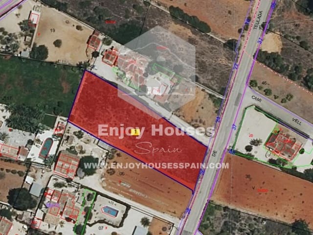 Tomt till salu i Partides comunes - Adsubia, Javea / Xàbia - 395 000 € (Ref: 9659223)