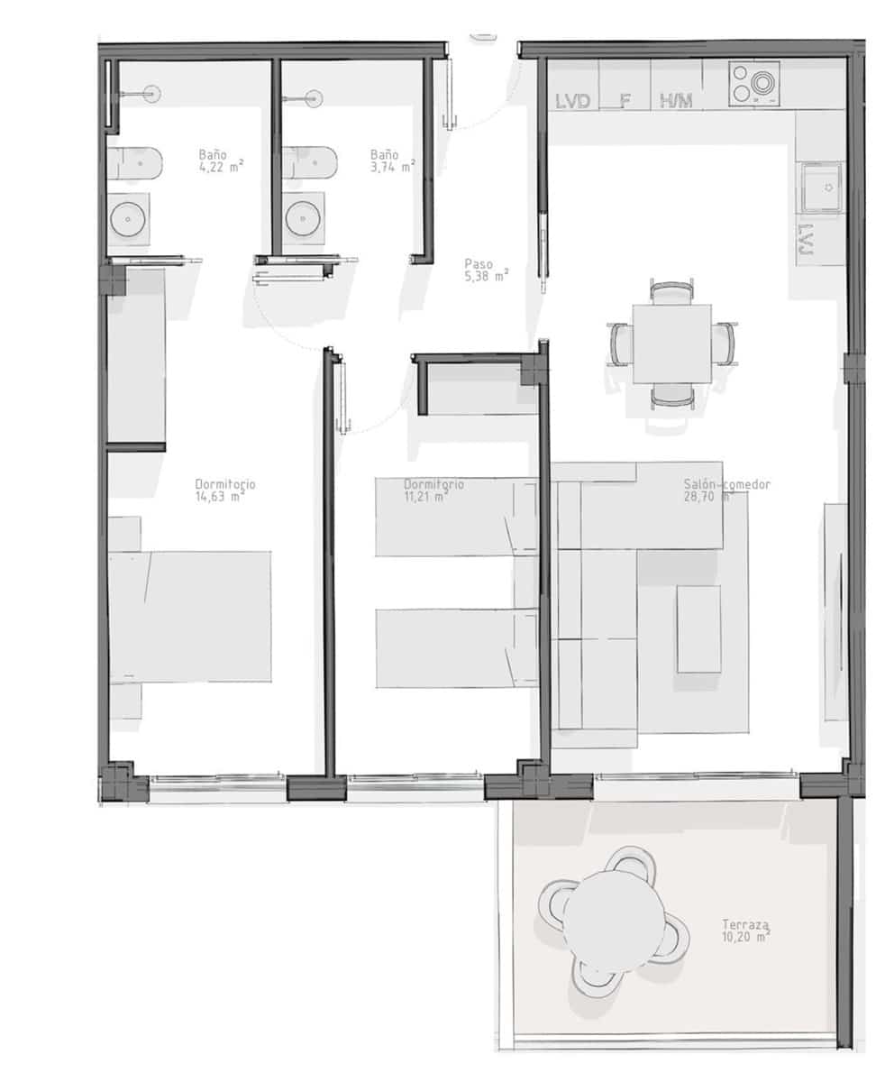 2 soveværelse Lejlighed til salg i Aguilas med garage - € 228.000 (Ref: 9040507)
