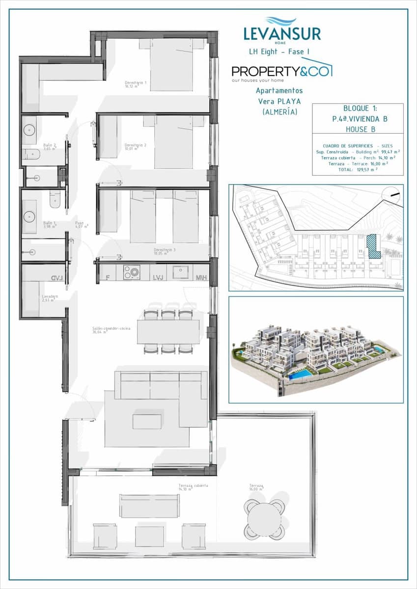 2 camera da letto Appartamento in vendita in Vera - 215.000 € (Rif: 9040509)
