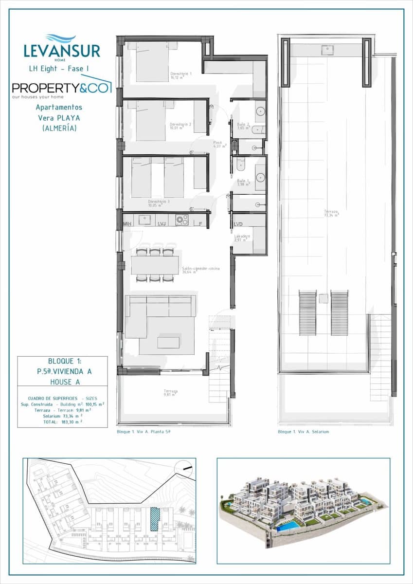 2 camera da letto Appartamento in vendita in Vera - 215.000 € (Rif: 9040509)