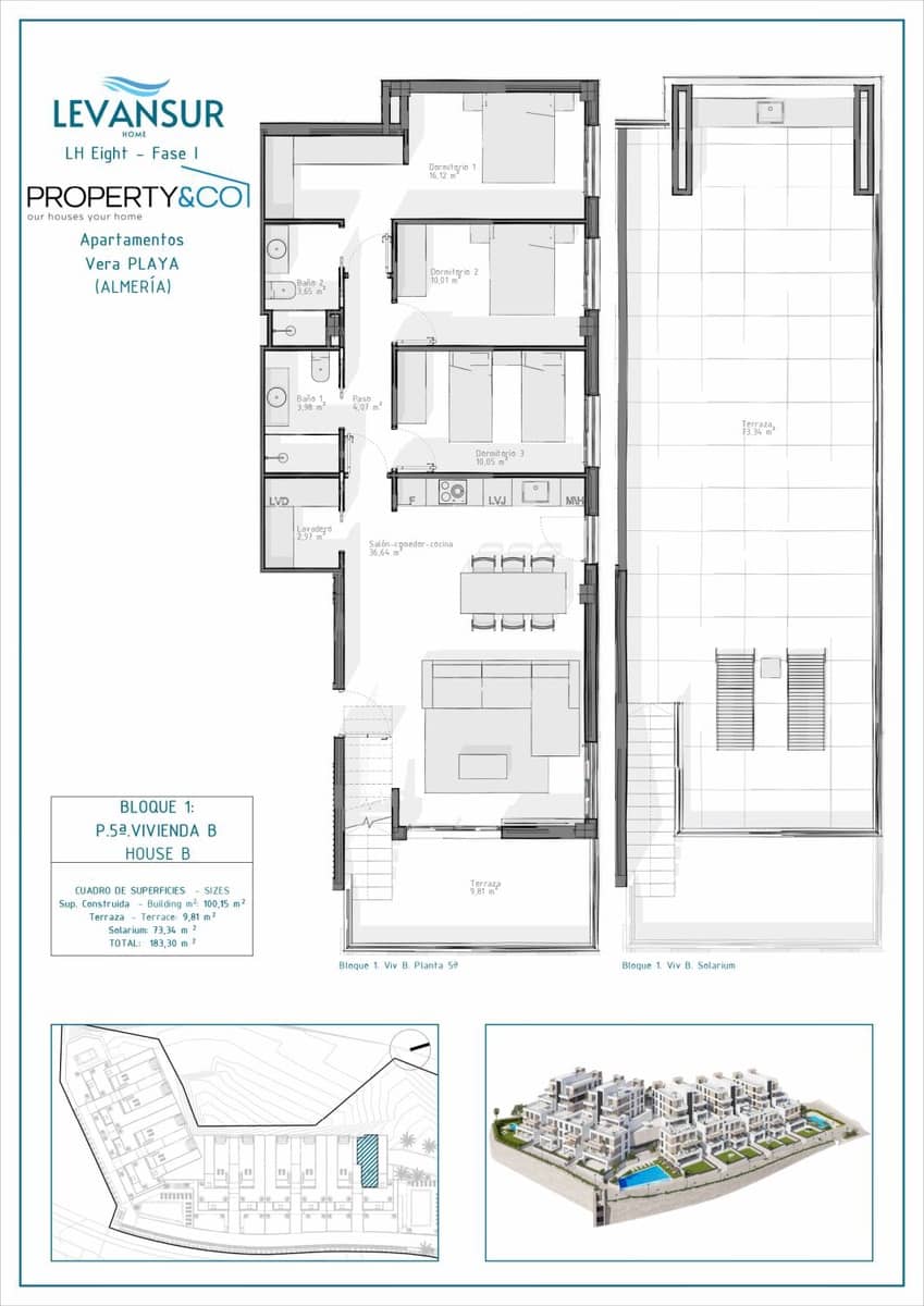 2 camera da letto Appartamento in vendita in Vera - 215.000 € (Rif: 9040509)