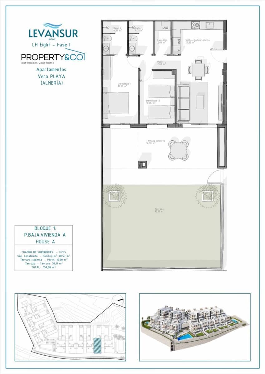 2 camera da letto Appartamento in vendita in Vera - 215.000 € (Rif: 9040509)