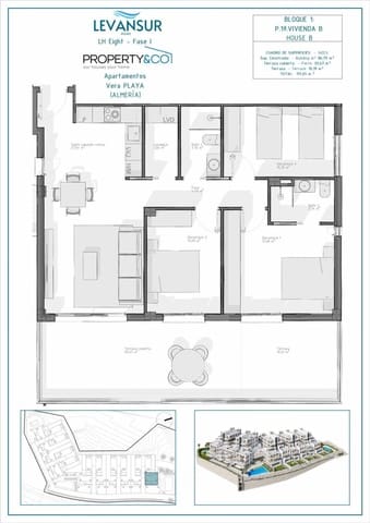 2 camera da letto Appartamento in vendita in Puerto Vera - Las Salinas, Vera - 215.000 € (Rif: 9040509)