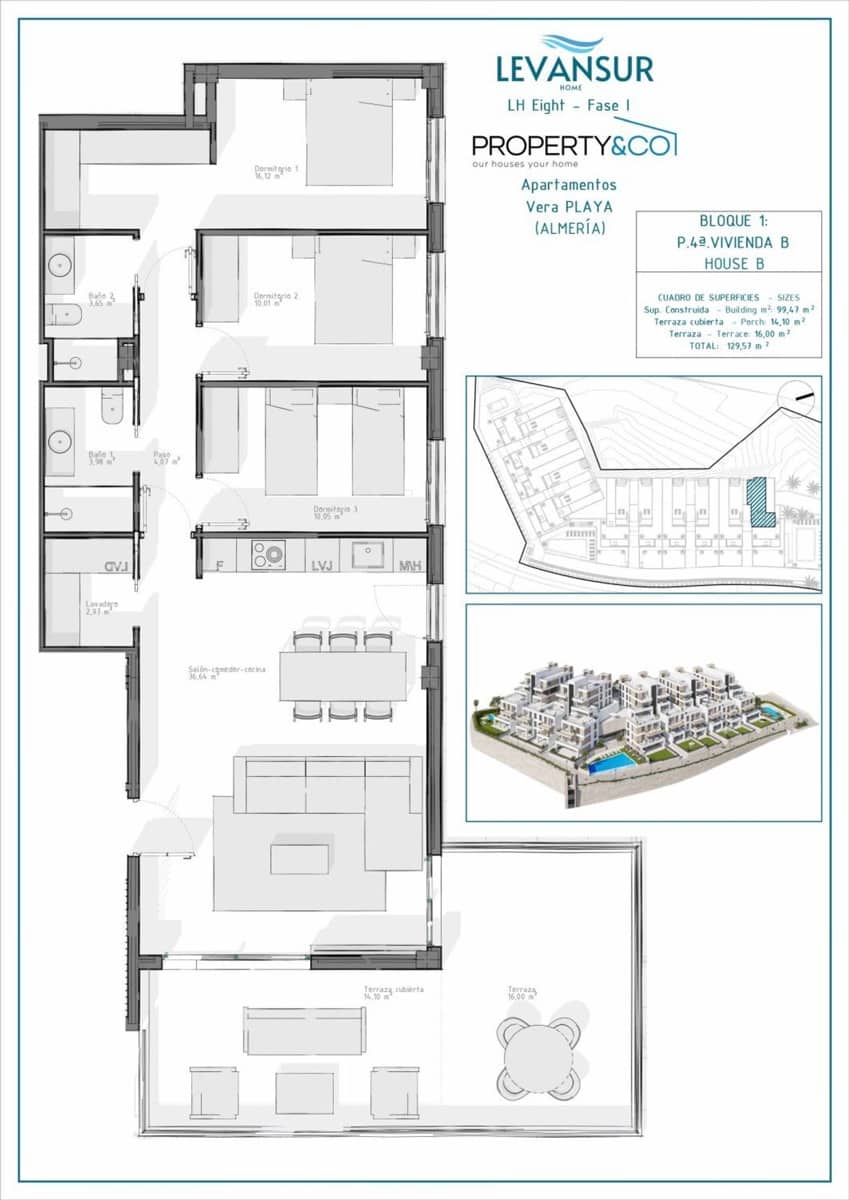 2 camera da letto Appartamento in vendita in Vera - 215.000 € (Rif: 9040509)
