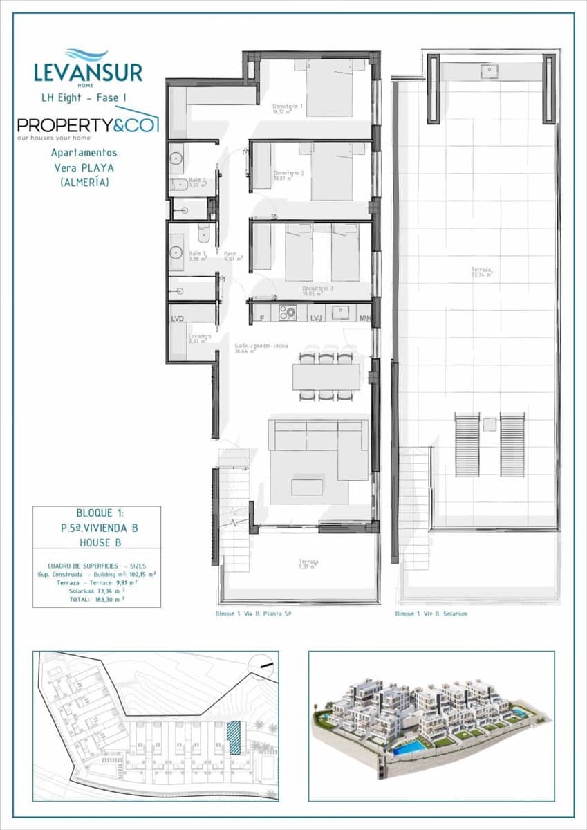 2 camera da letto Appartamento in vendita in Vera - 215.000 € (Rif: 9040509)