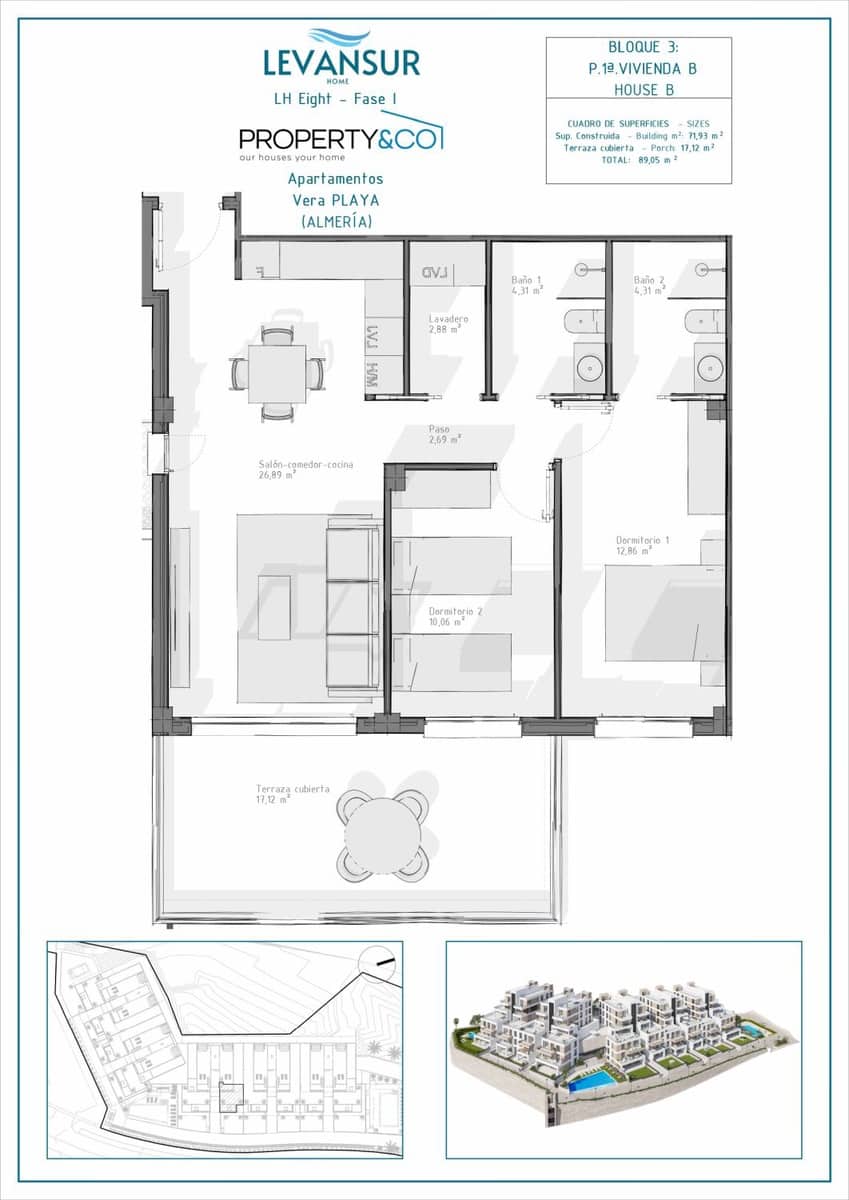 2 soverom Leilighet til salgs i Vera - € 225 000 (Ref: 9040509)