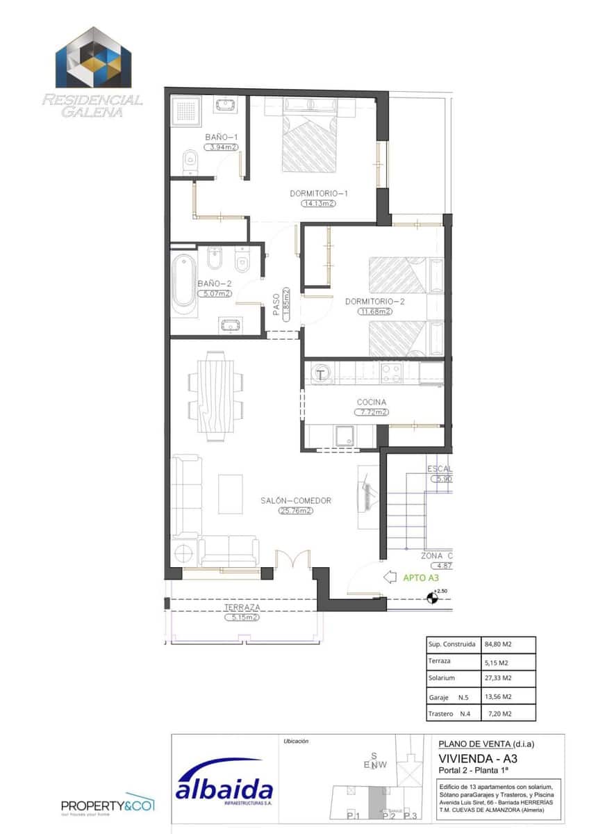 2 camera da letto Appartamento in vendita in Burjulu con garage - 118.900 € (Rif: 9676995)
