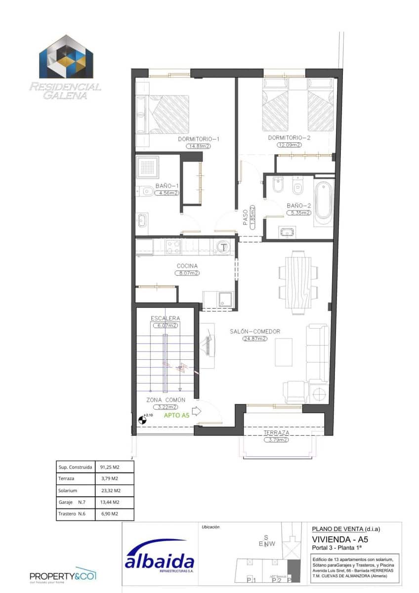 2 camera da letto Appartamento in vendita in Burjulu con garage - 118.900 € (Rif: 9676995)