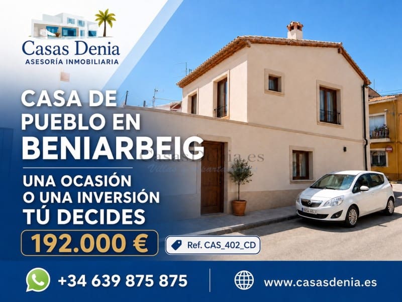 3 bedroom Townhouse for sale in Beniarbeig - € 192,000 (Ref: 10165531)