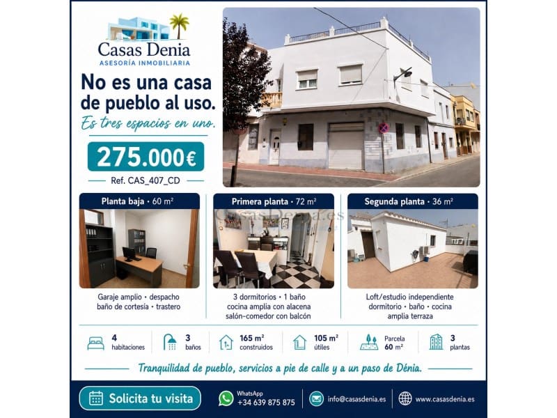 4 camera da letto Casa in vendita in Ondara con garage - 275.000 € (Rif: 10177073)