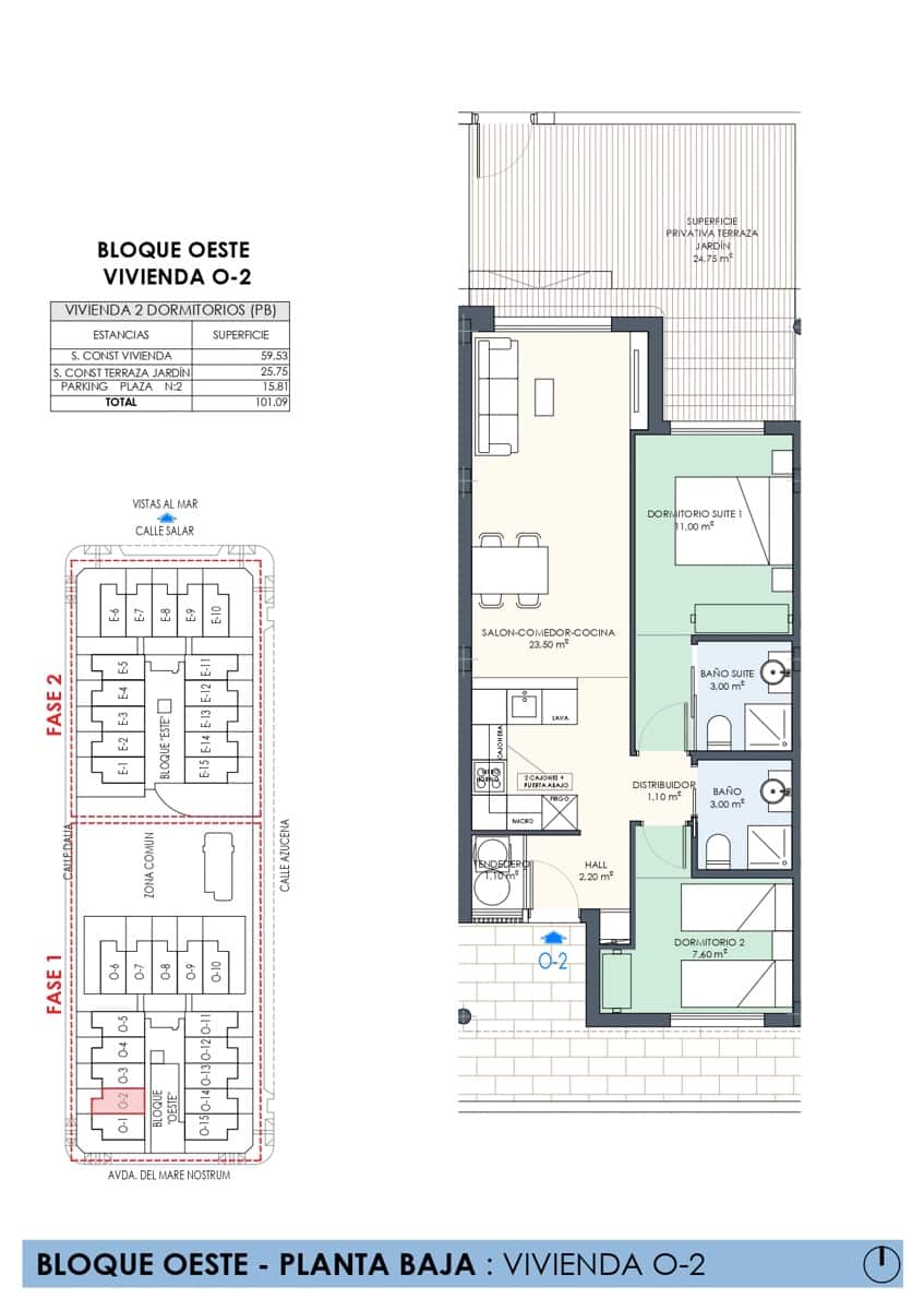 2 makuuhuone Bungalow myytävänä paikassa Torre de la Horadada mukana uima-altaan - 334 000 € (Ref: 8964425)