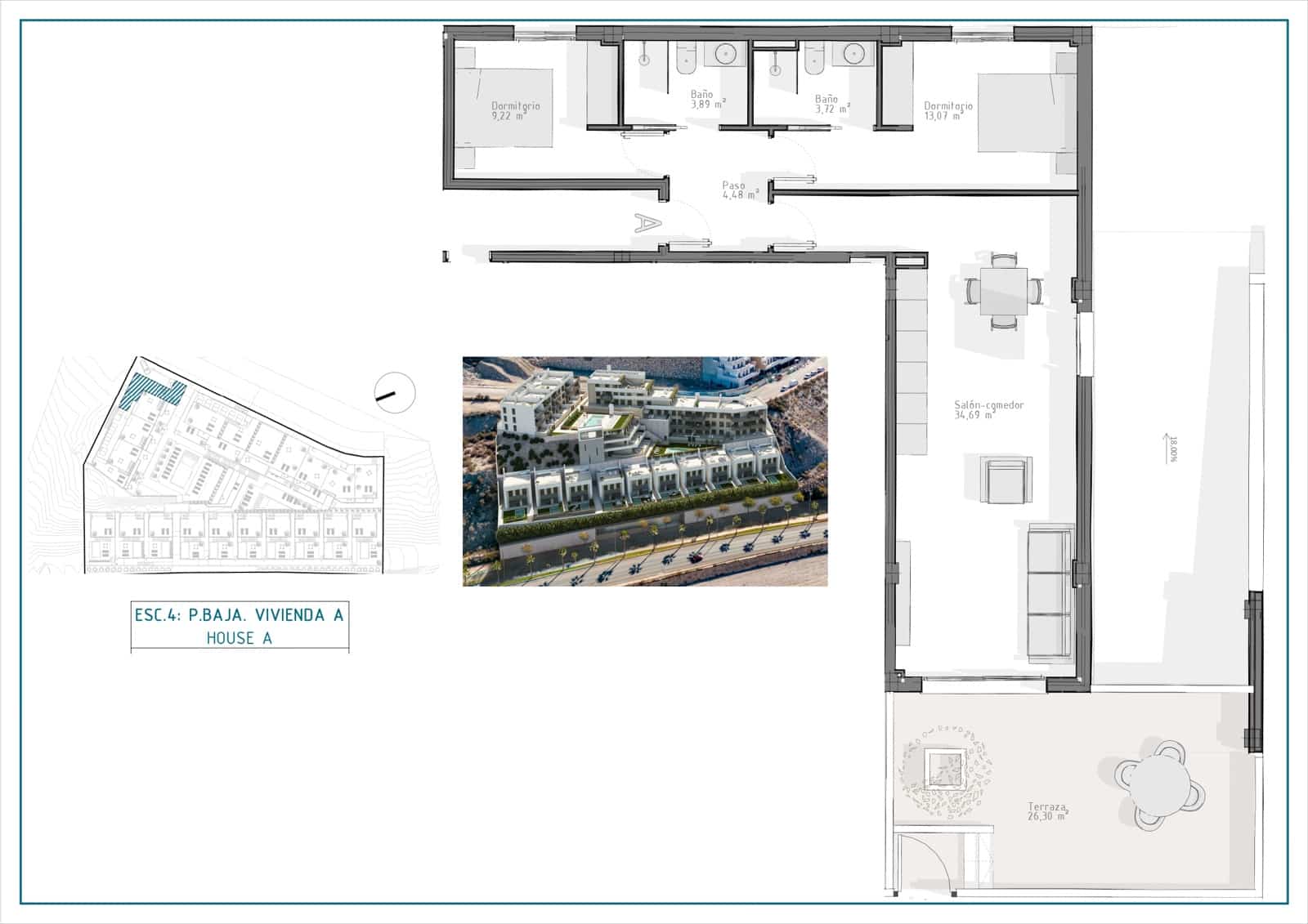 2 bedroom Flat for sale in Aguilas with pool - € 267,000 (Ref: 8964430)