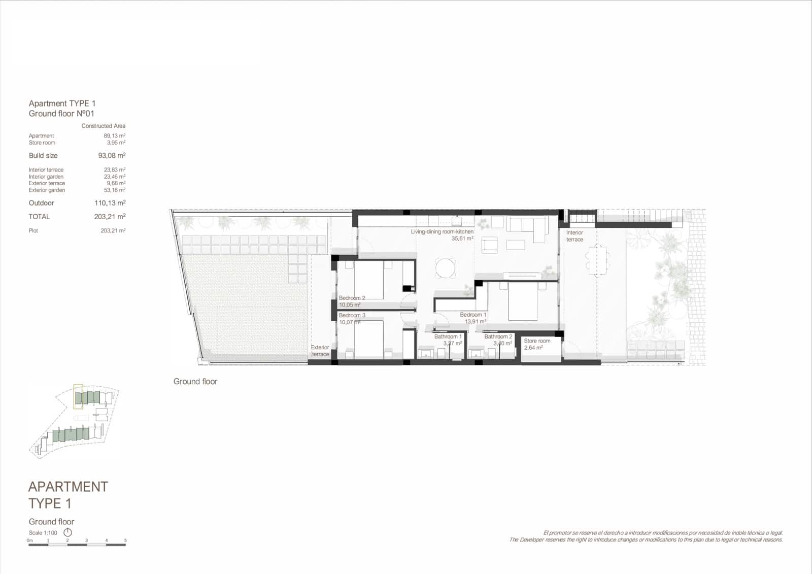 3 soveværelse Bungalow til salg i Roda med swimmingpool - € 309.000 (Ref: 8964436)
