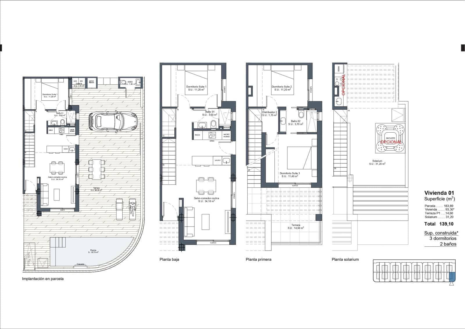3 sovrum Semi-fristående Villa till salu i Ciudad Quesada med pool - 399 000 € (Ref: 8964437)