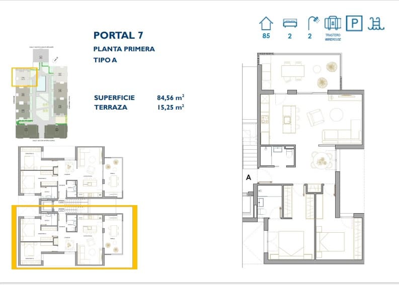 2 bedroom Flat for sale in San Pedro del Pinatar with pool - € 244,900 (Ref: 8964439)