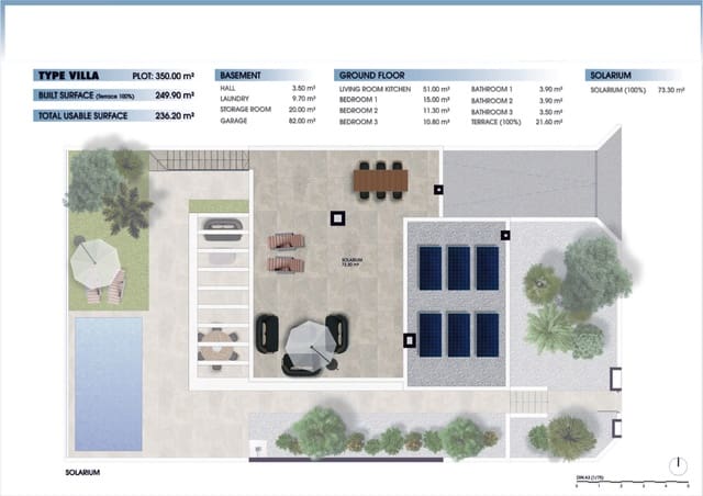 4 makuuhuone Huvila myytävänä paikassa Los Alcázares mukana uima-altaan - 685 000 € (Ref: 8964444)
