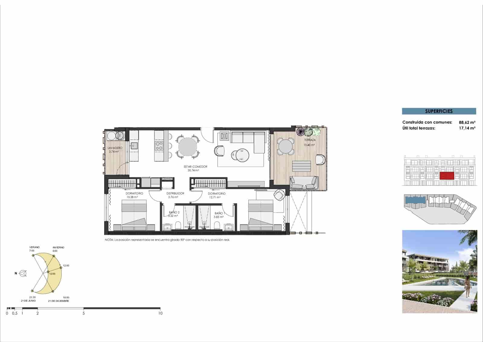 2 bedroom Flat for sale in Torre-Pacheco with pool - € 285,000 (Ref: 8964456)