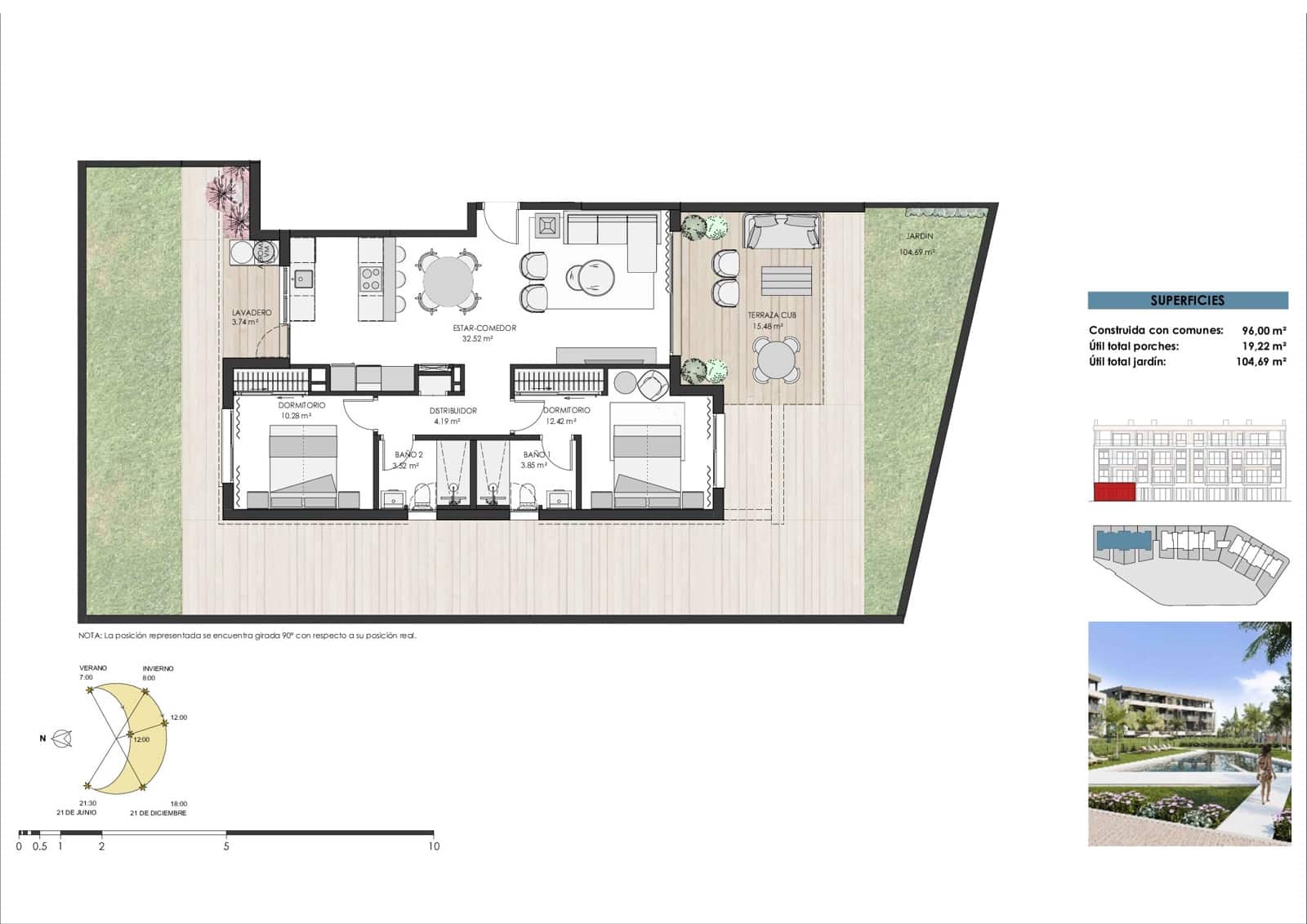 2 bedroom Flat for sale in Torre-Pacheco with pool - € 285,000 (Ref: 8964456)