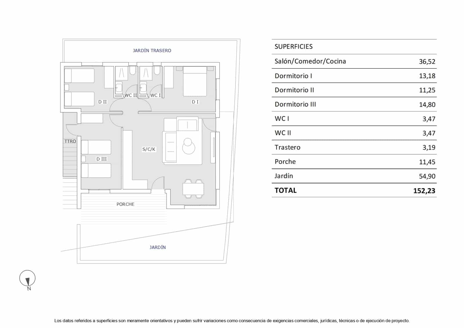 2 bedroom Bungalow for sale in San Miguel de Salinas with pool - € 204,900 (Ref: 8983300)
