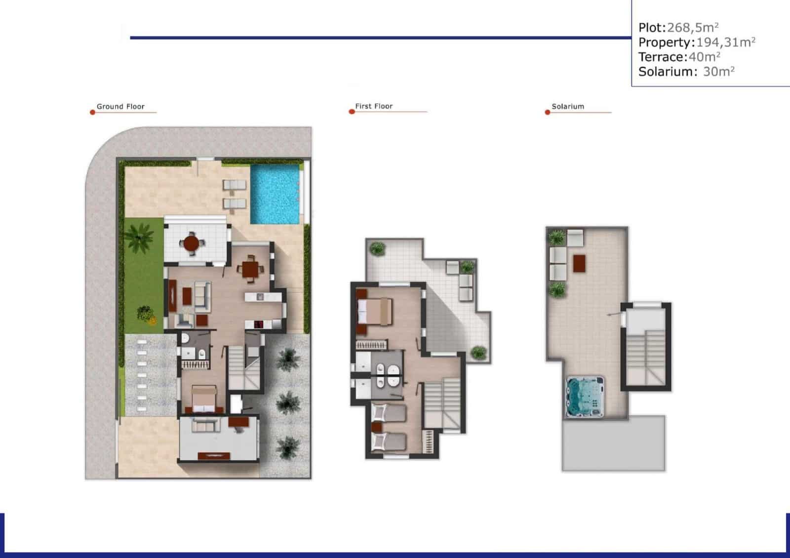 Chalet de 3 habitaciones en Los Alcázares en venta con piscina - 539.000 € (Ref: 9057770)