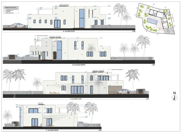 4 sypialnia Willa na sprzedaż w Las Brenas, Yaiza z basenem garażem - 800 000 € (Ref: 9821864)