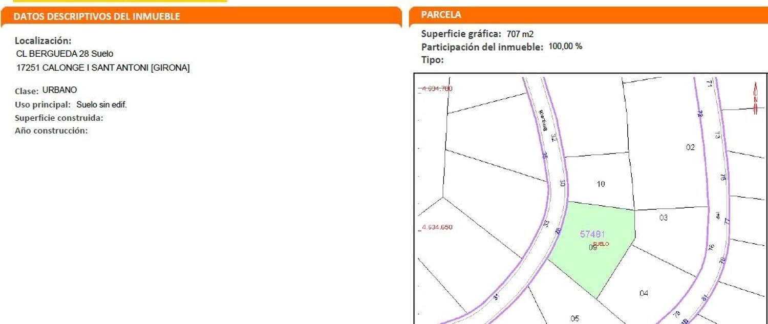 Bauplatz zu verkaufen in Calonge i Sant Antoni - 99.000 € (Ref: 10024252)