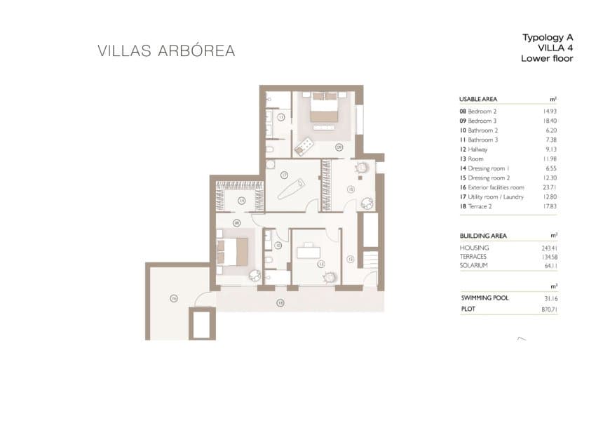 3 quarto Moradia para venda em Las Colinas Golf com piscina garagem - 1 395 000 € (Ref: 10111018)