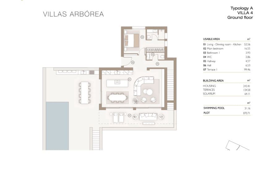 3 quarto Moradia para venda em Las Colinas Golf com piscina garagem - 1 395 000 € (Ref: 10111018)