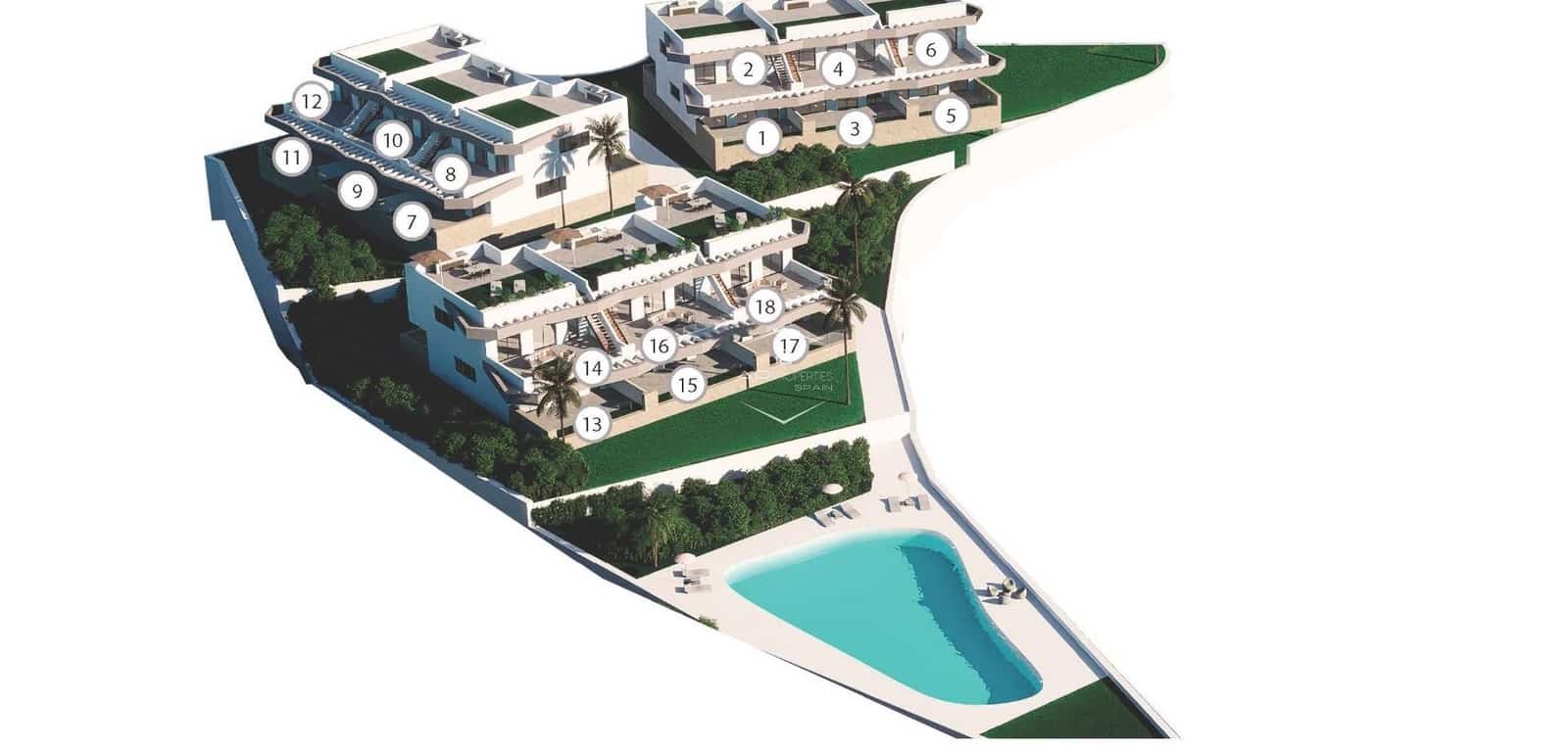 2 soveværelse Bungalow til salg i Finestrat med swimmingpool - € 429.900 (Ref: 9289970)