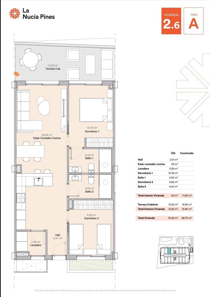 2 soveværelse Lejlighed til salg i La Nucia med swimmingpool garage - € 340.725 (Ref: 9159625)