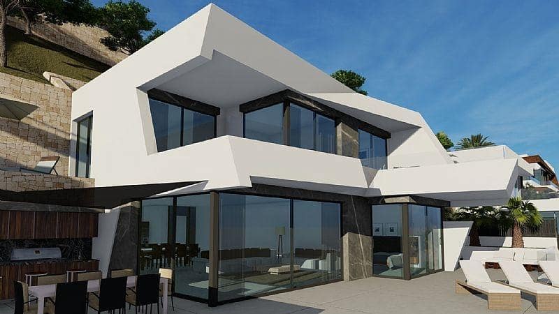 4 sypialnia Willa na sprzedaż w Calpe / Calp z basenem garażem - 1 690 000 € (Ref: 9419989)