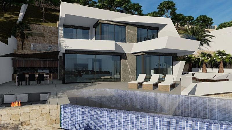 4 sypialnia Willa na sprzedaż w Calpe / Calp z basenem garażem - 1 690 000 € (Ref: 9419989)