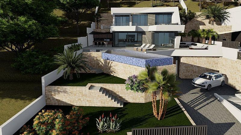 4 sypialnia Willa na sprzedaż w Calpe / Calp z basenem garażem - 1 690 000 € (Ref: 9419989)
