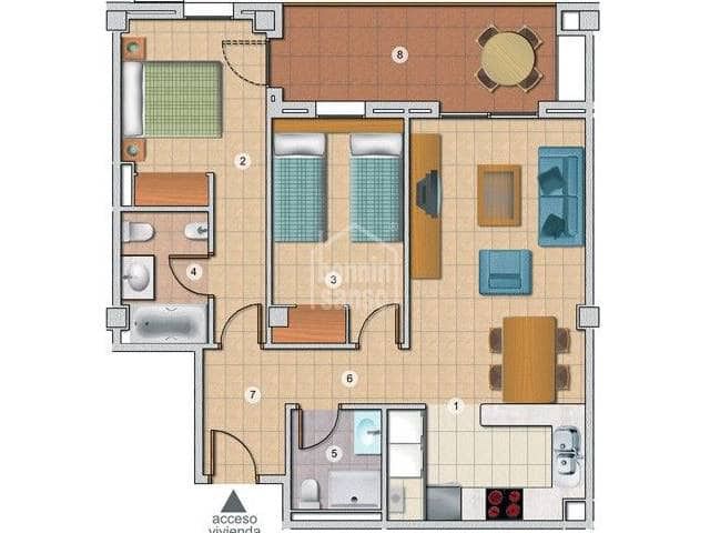 2 chambre Appartement à vendre à Ciutadella, Ciutadella de Menorca avec piscine garage - 340 000 € (Ref: 10111835)