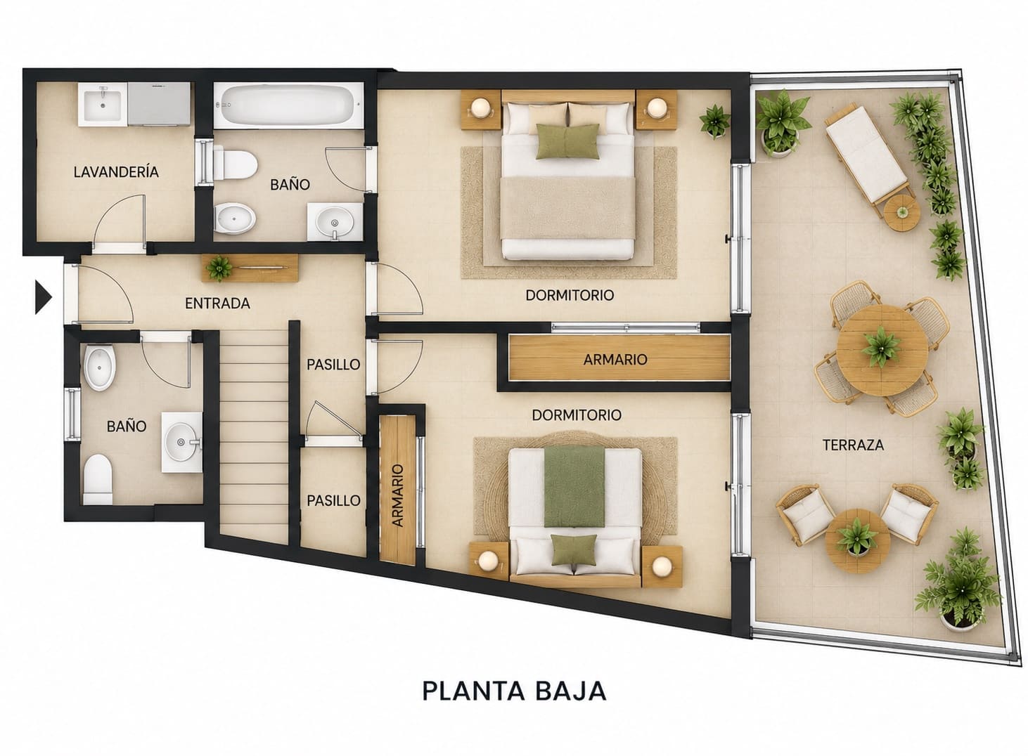 3 quarto Bungalow para venda em Costa Adeje com piscina - 899 000 € (Ref: 10100878)