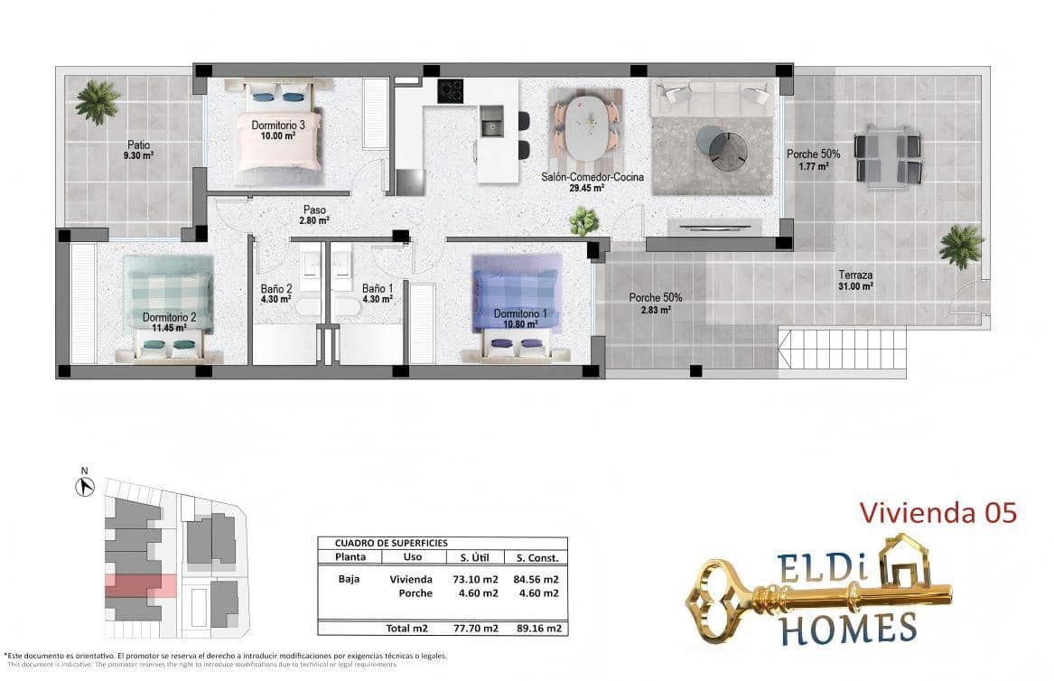 2 bedroom Apartment for sale in Pilar de la Horadada with pool garage - € 329,900 (Ref: 10165064)