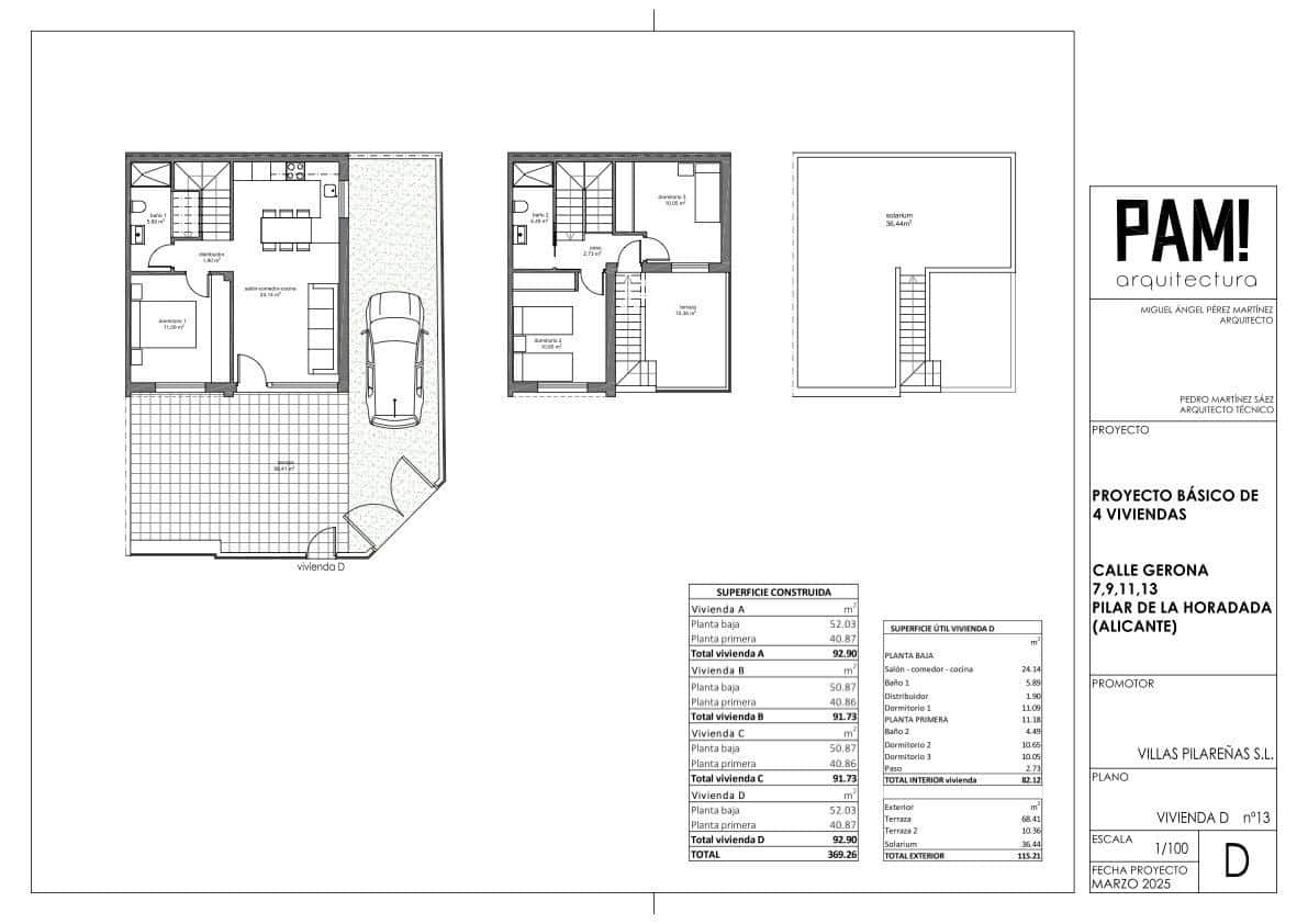 3 bedroom Terraced Villa for sale in Pilar de la Horadada with pool - € 285,000 (Ref: 9169497)