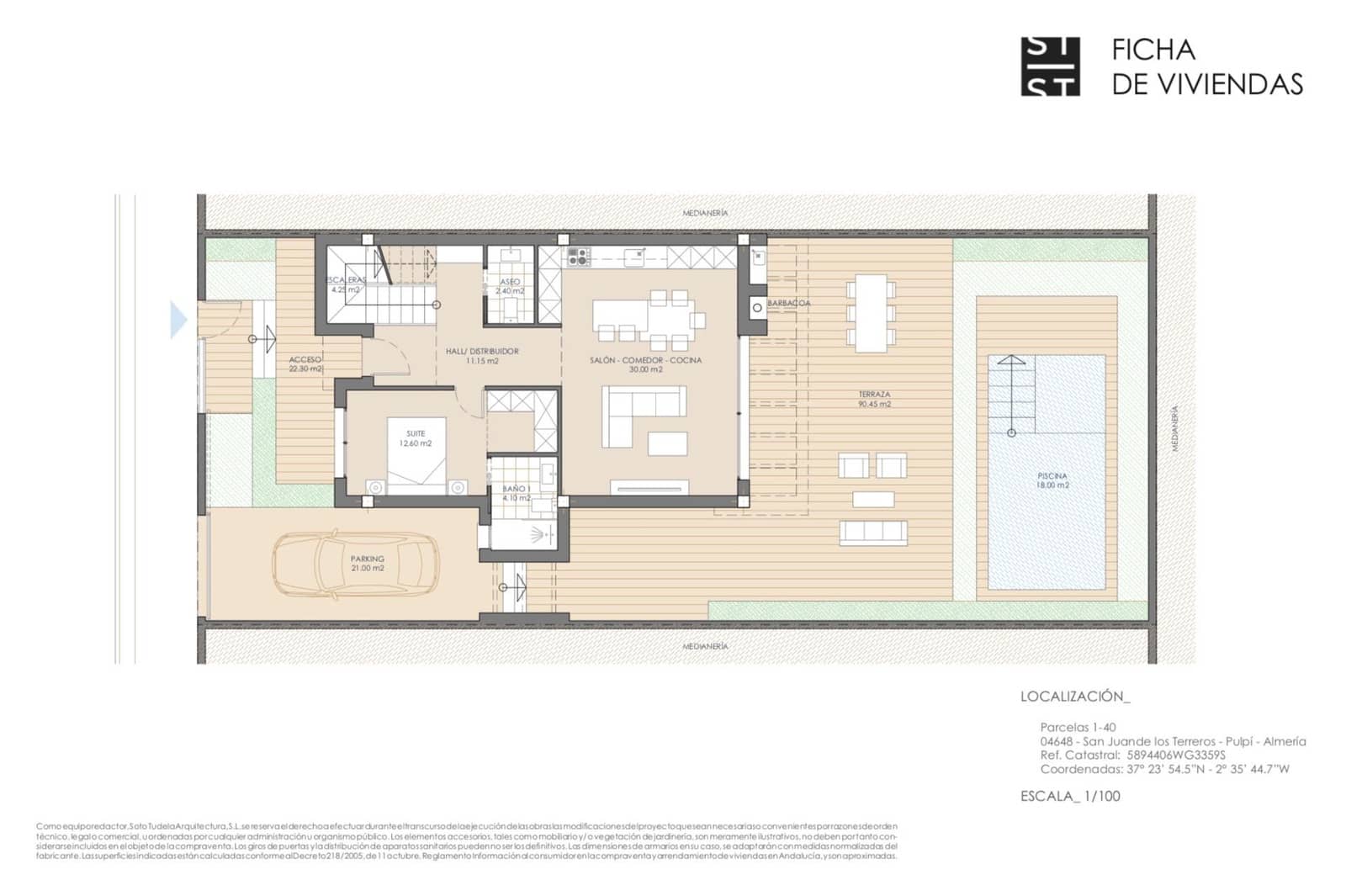 3 soveværelse Villa til salg i San Juan de los Terreros med swimmingpool - € 391.995 (Ref: 8508898)