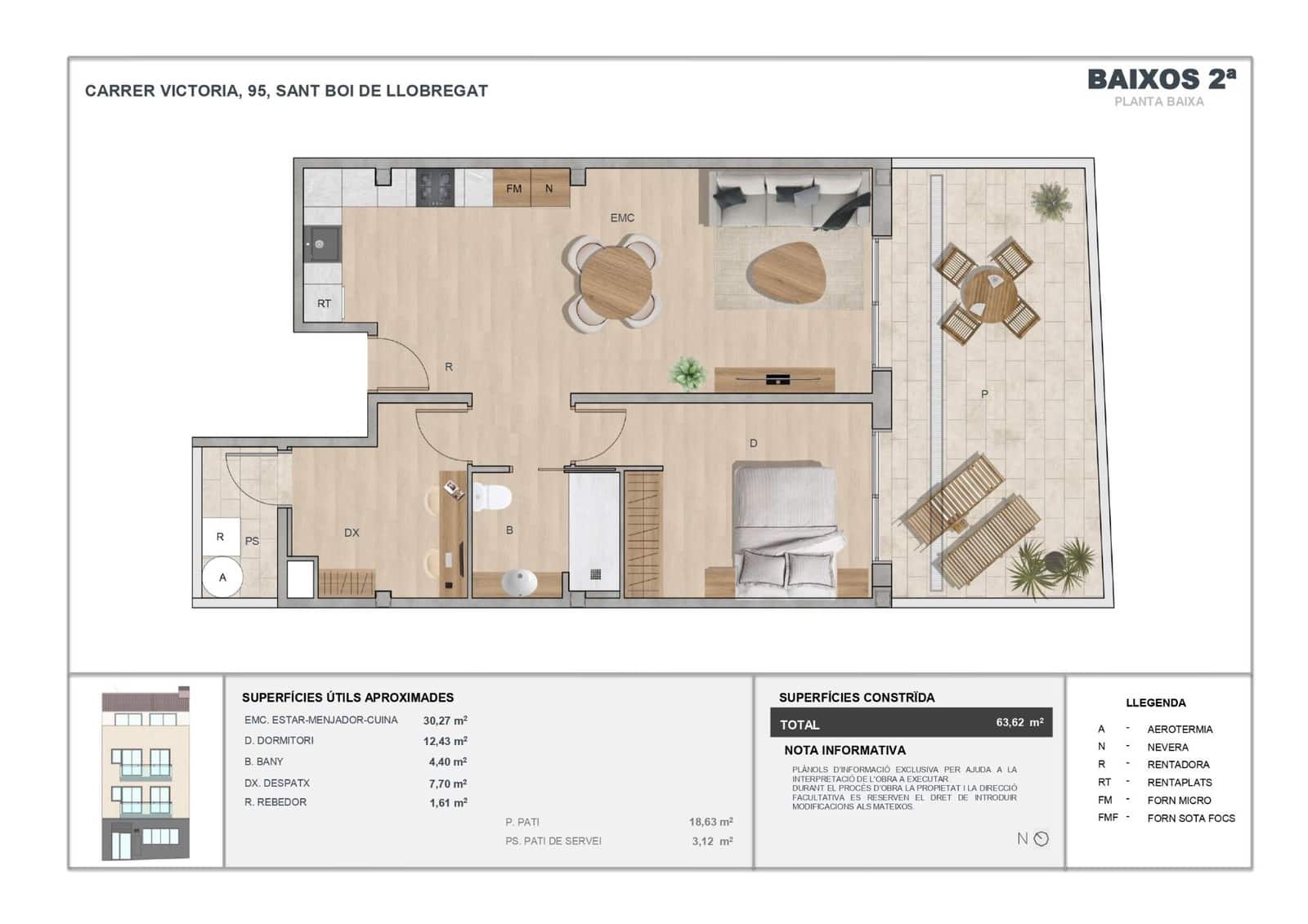 1 chambre Loft à vendre à Sant Boi de Llobregat - 205 000 € (Ref: 10043101)