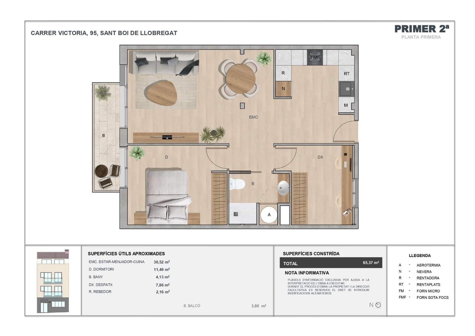 1 chambre Loft à vendre à Sant Boi de Llobregat - 205 000 € (Ref: 10043101)