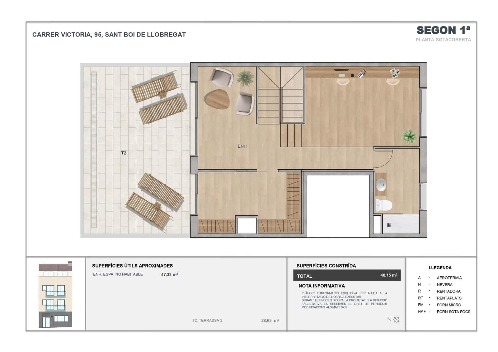 1 chambre Loft à vendre à Sant Boi de Llobregat - 205 000 € (Ref: 10043101)