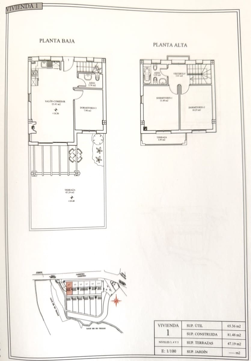 3 slaapkamer Rijtjeshuis te koop in Moclin met zwembad garage - € 130.000 (Ref: 10023072)
