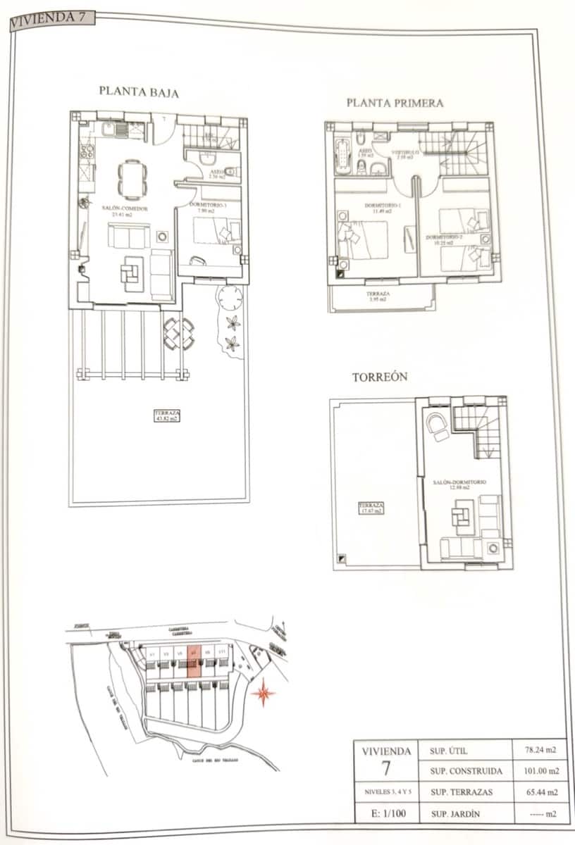 4 slaapkamer Rijtjeshuis te koop in Moclin met zwembad garage - € 159.000 (Ref: 10023074)