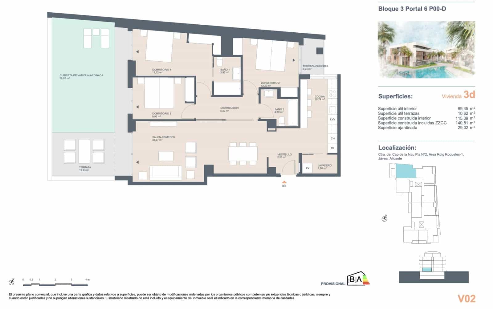 3 slaapkamer Appartement te koop in Javea / Xabia met garage - € 497.000 (Ref: 10027599)