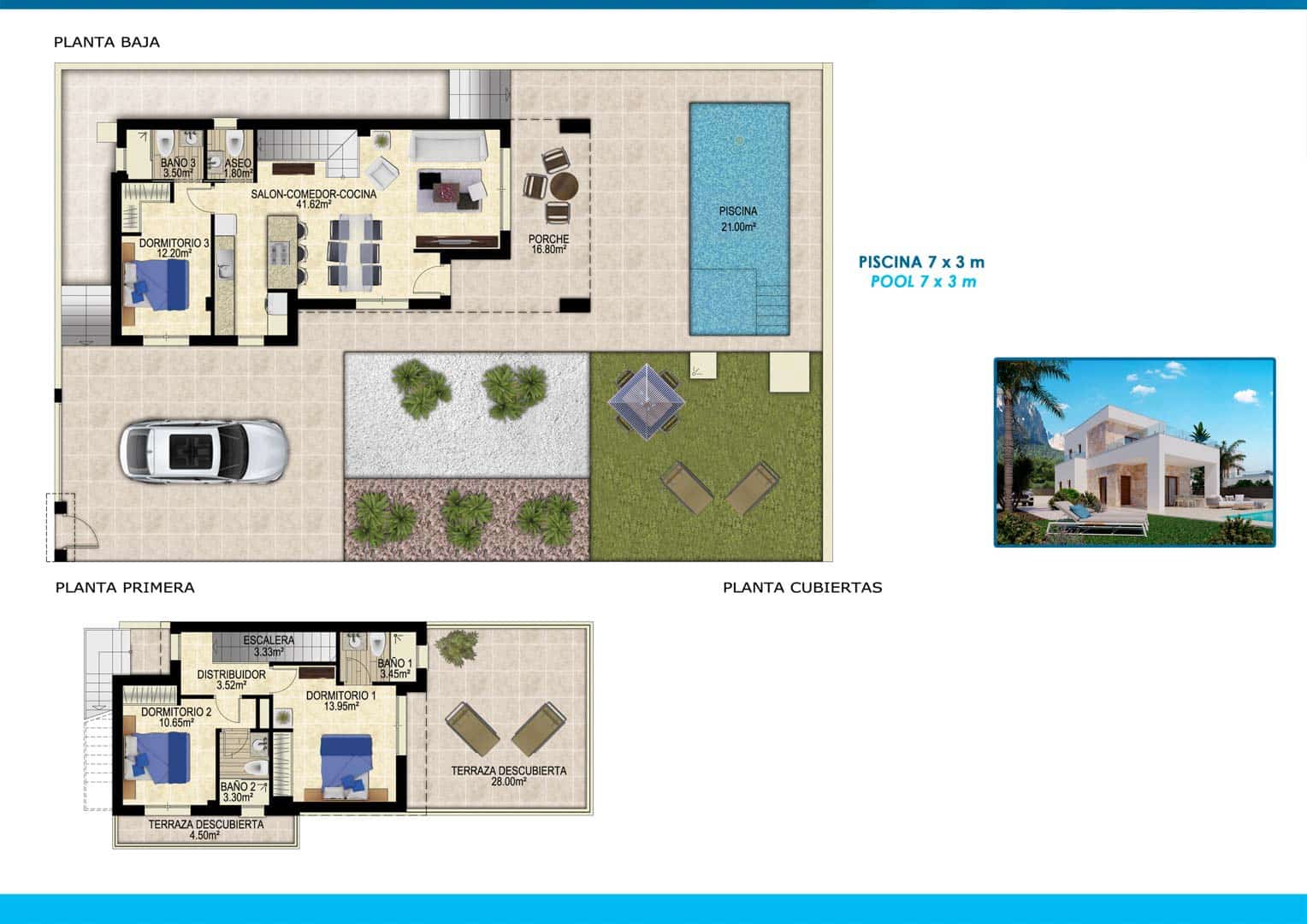 3 sypialnia Willa na sprzedaż w Polop z basenem garażem - 759 000 € (Ref: 9474388)