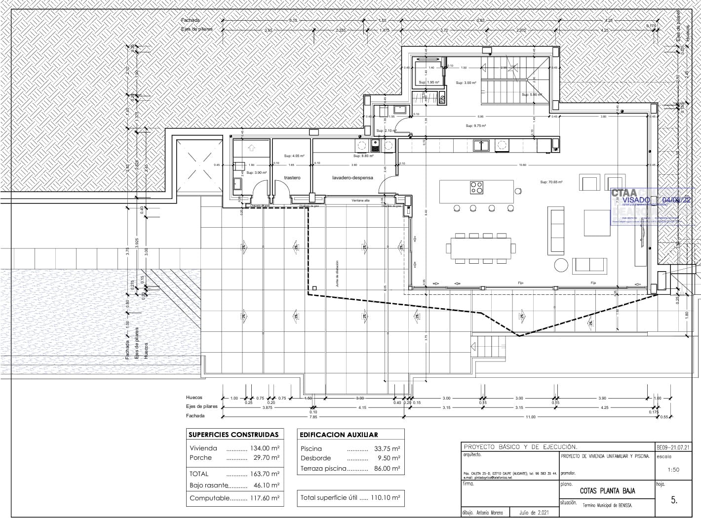 4 soverom Villa til salgs i Benissa med svømmebasseng - € 2 450 000 (Ref: 9761103)