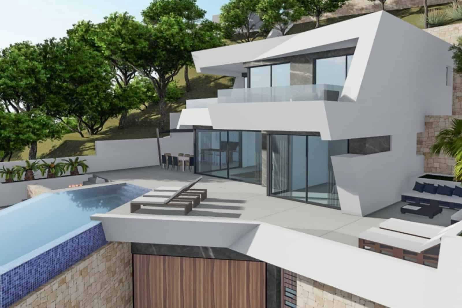 Chalet de 4 habitaciones en Calpe / Calp en venta con piscina - 1.690.000 € (Ref: 9761131)