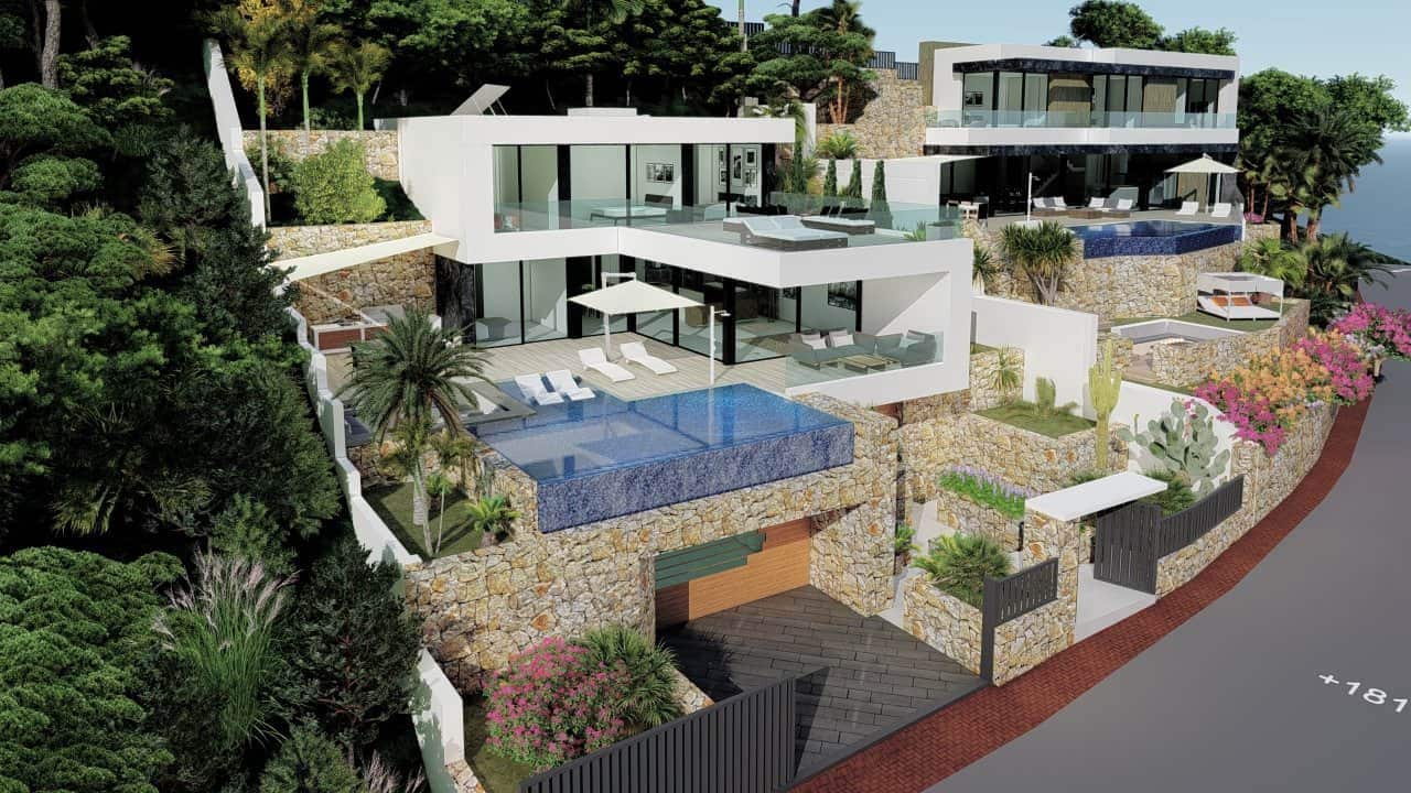 4 sypialnia Willa na sprzedaż w Calpe / Calp z basenem garażem - 1 550 000 € (Ref: 9761237)