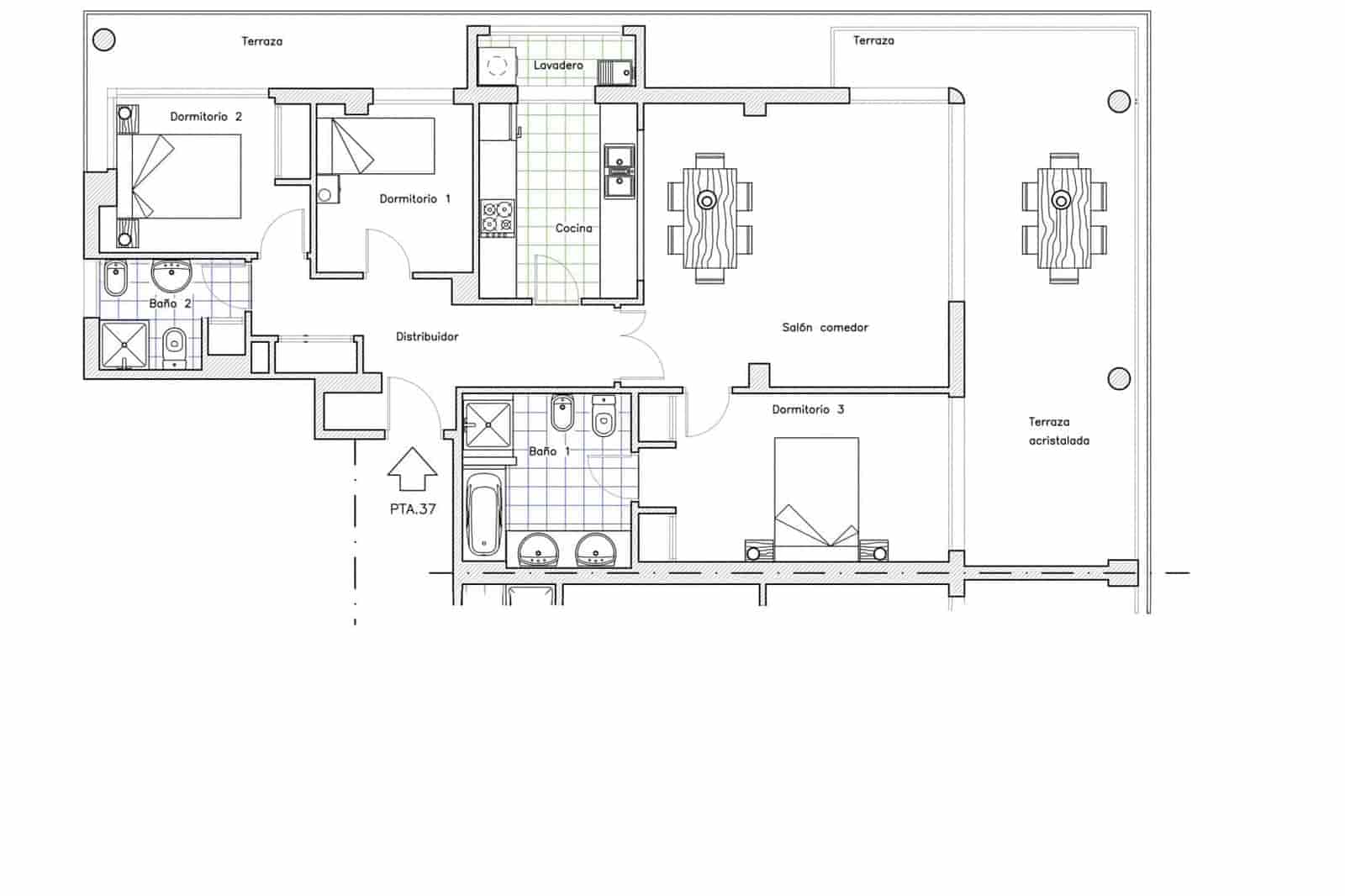 3 sypialnia Apartament na sprzedaż w Calpe / Calp z basenem garażem - 890 000 € (Ref: 9879194)