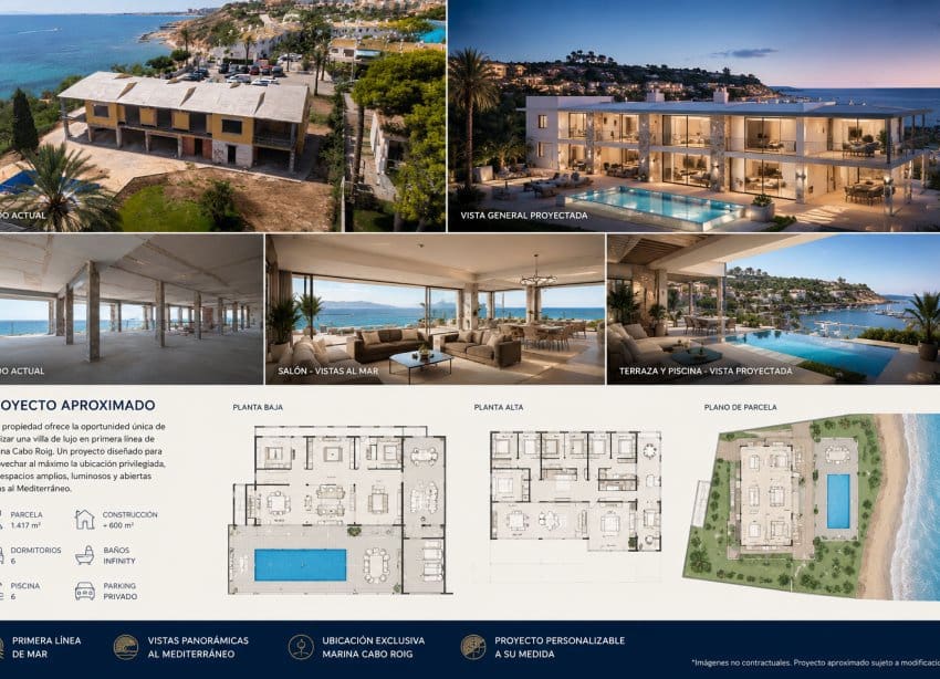 6 bedroom Villa for sale in Cabo Roig with pool - € 2,400,000 (Ref: 9956543)
